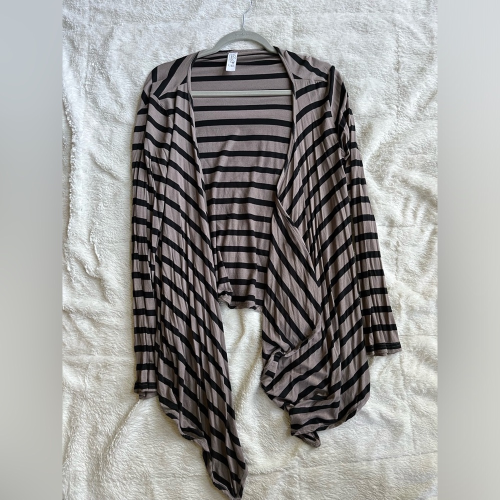 Yala Striped Open Front Cardigan